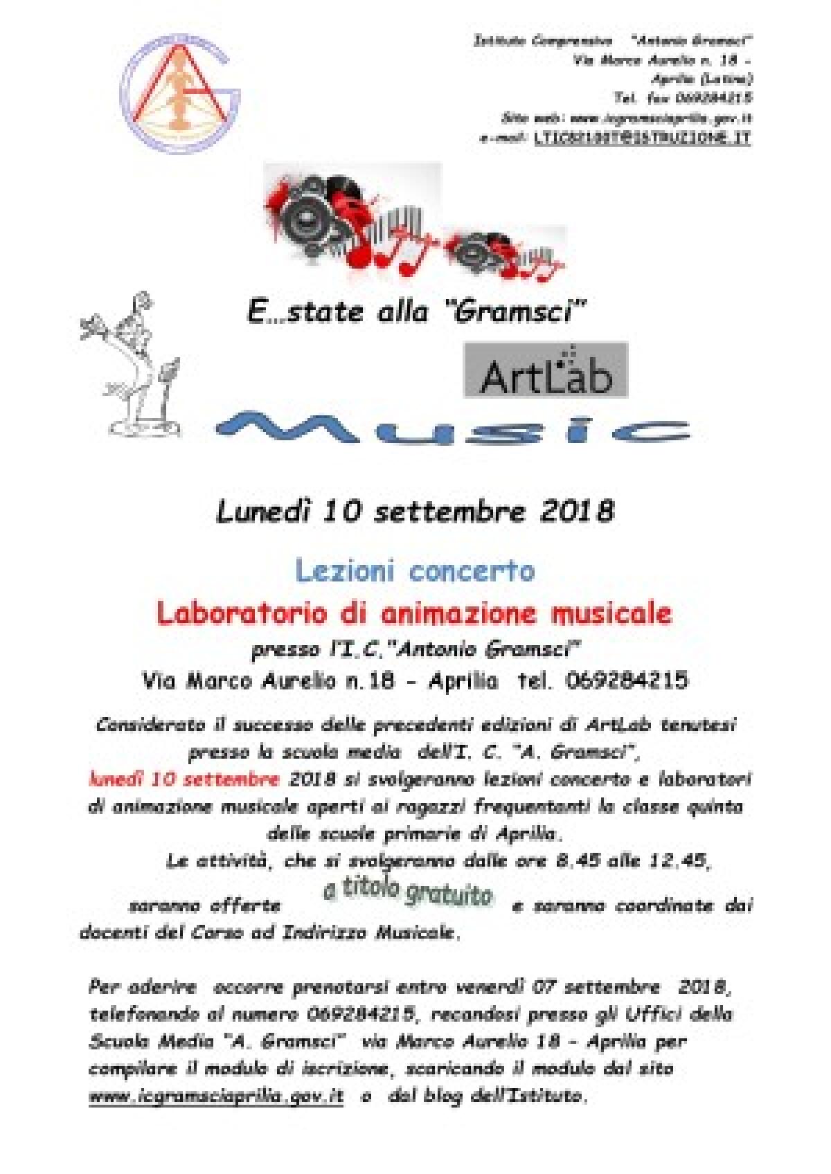 Quarta edizione di ArtLab Music ad Aprilia: ultimi giorni per iscriversi - 
