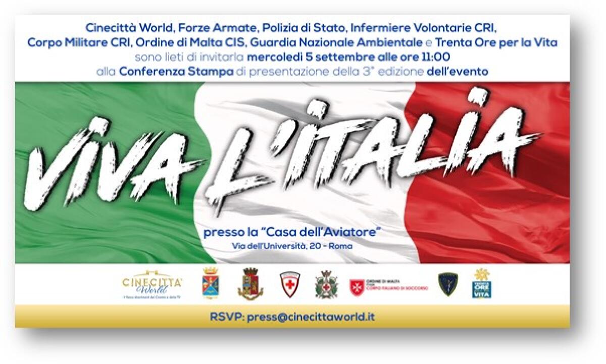 “Viva l’Italia” a Cinecittà World: dal 7 al 16 Settembre il più grande evento Interforze mai realizzato in un parco divertimenti. - 