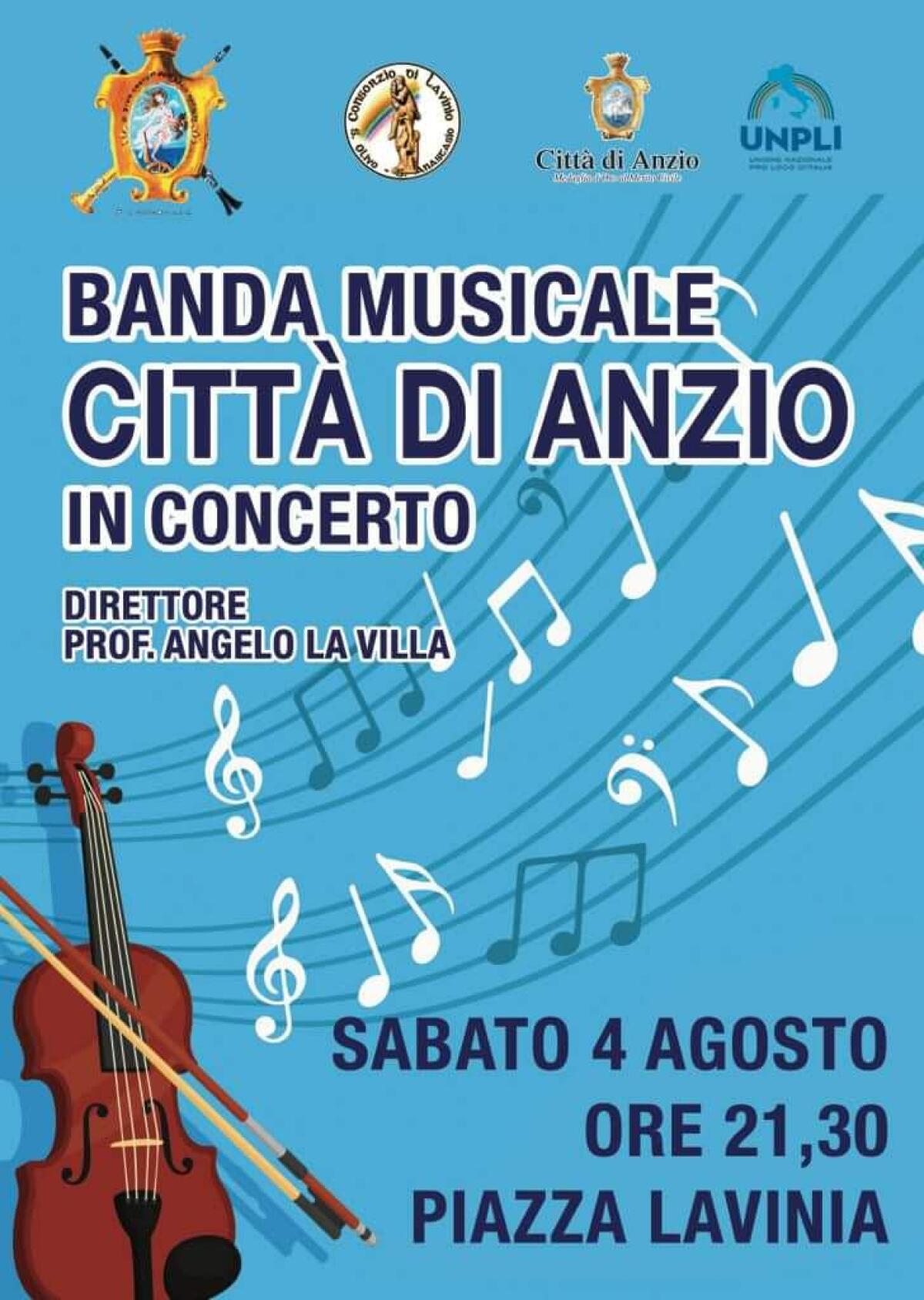 In Piazza Lavinia ad Anzio il concerto della banda musicale “Città di Anzio”. - 
