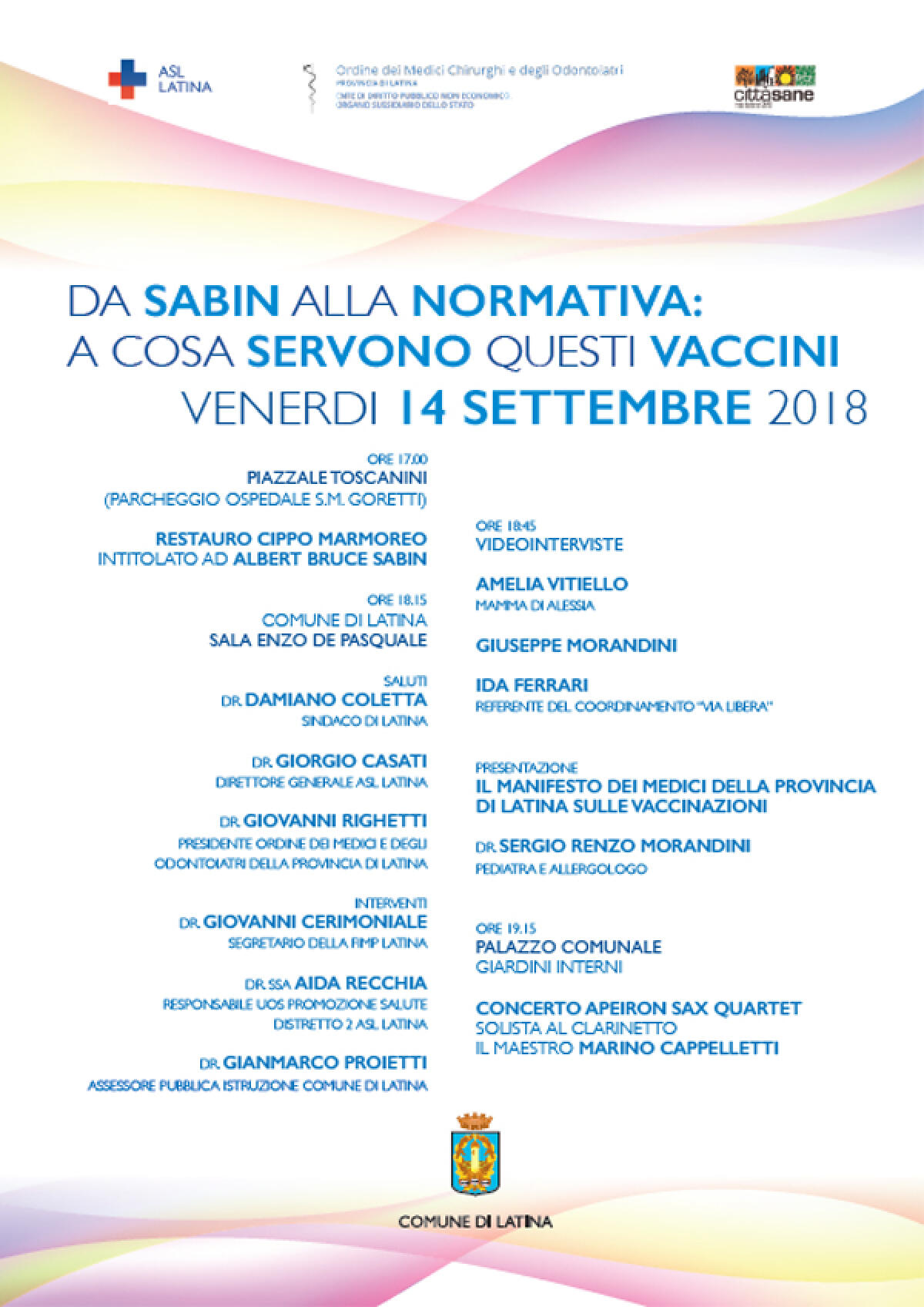 “Da Sabin alla normativa: a cosa servono questi vaccini”. Convegno a Latina. - 