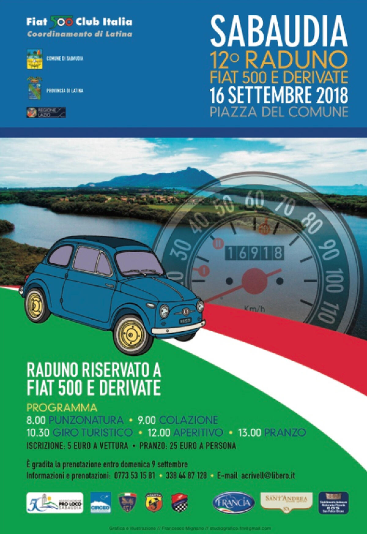 Raduno delle Fiat 500 domenica 16 settembre a Sabaudia. - 