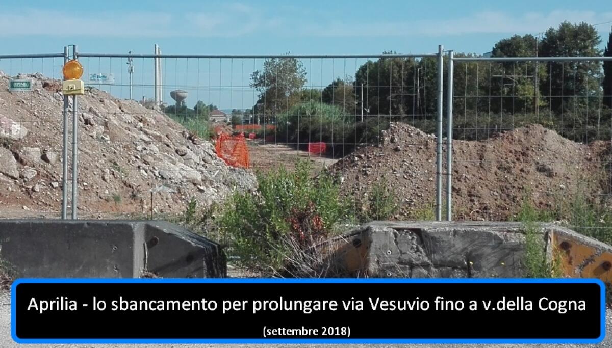 Via Vesuvio ad Aprilia, dopo la bonifica atteso l'ok per far partire i lavori - 