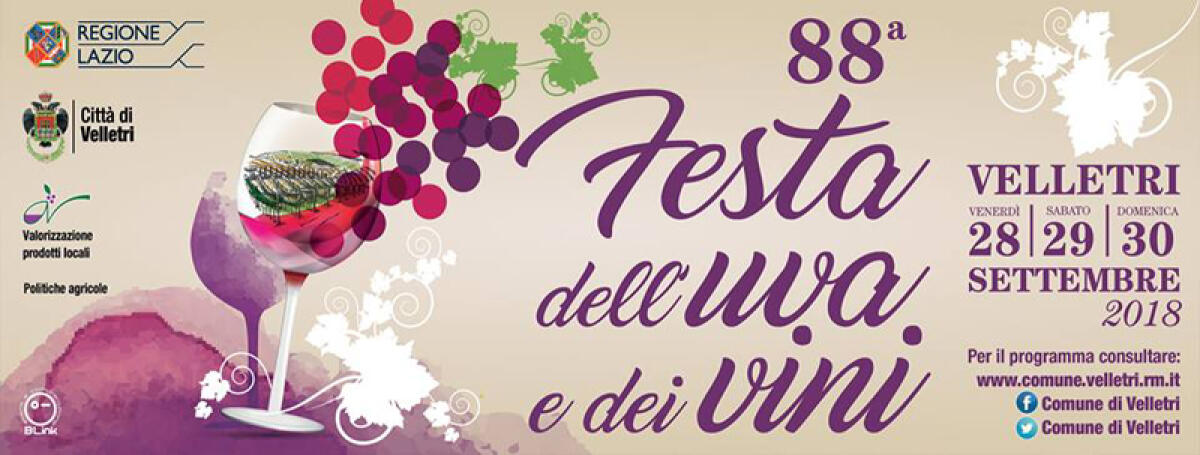 “Festa dell’Uva e dei Vini di Velletri 2018”: dal 28 al 30 settembre va in scena l’88esima edizione. - 