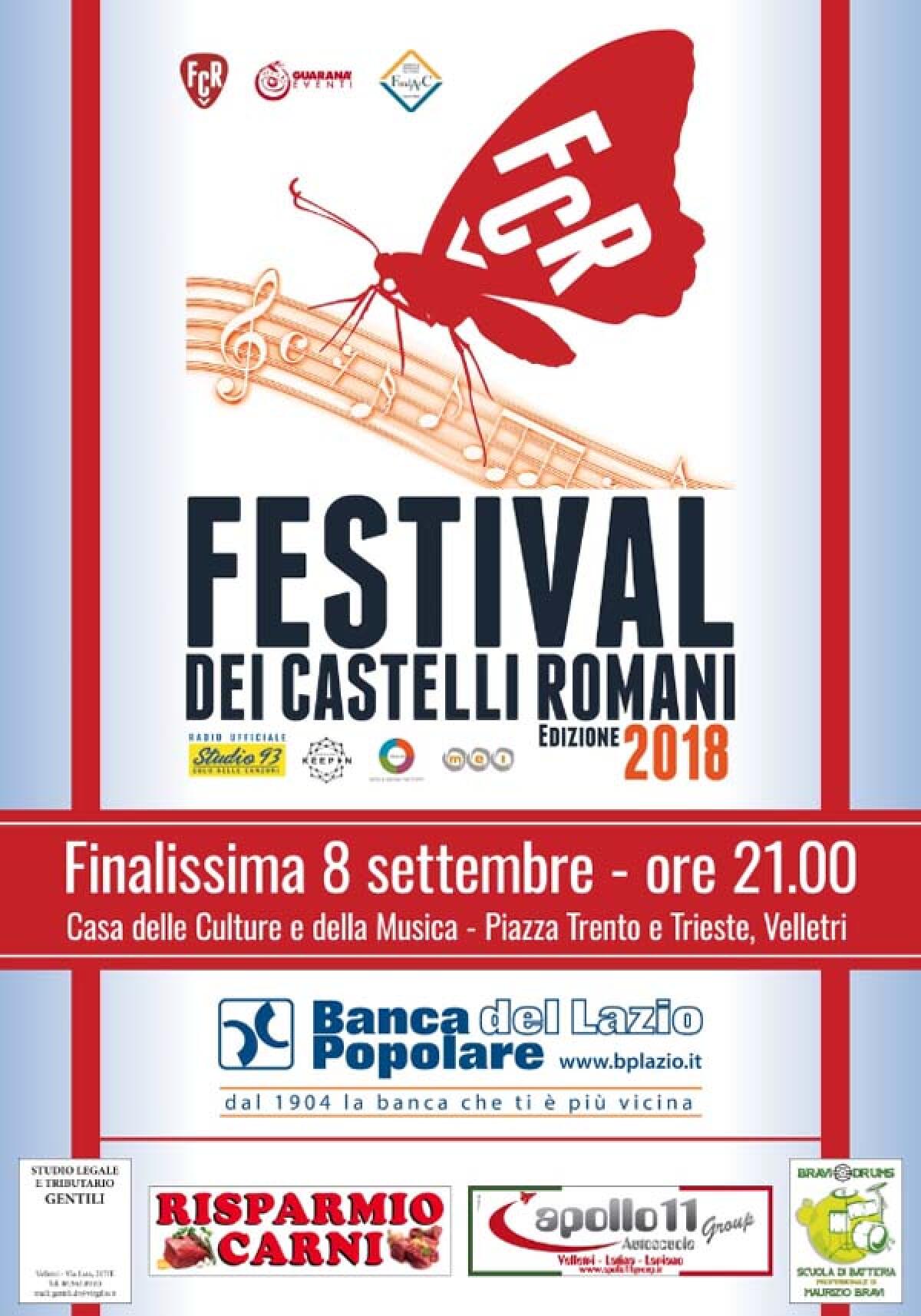 Questo sabato a Velletri la finalissima del "Festival dei Castelli Romani". - 