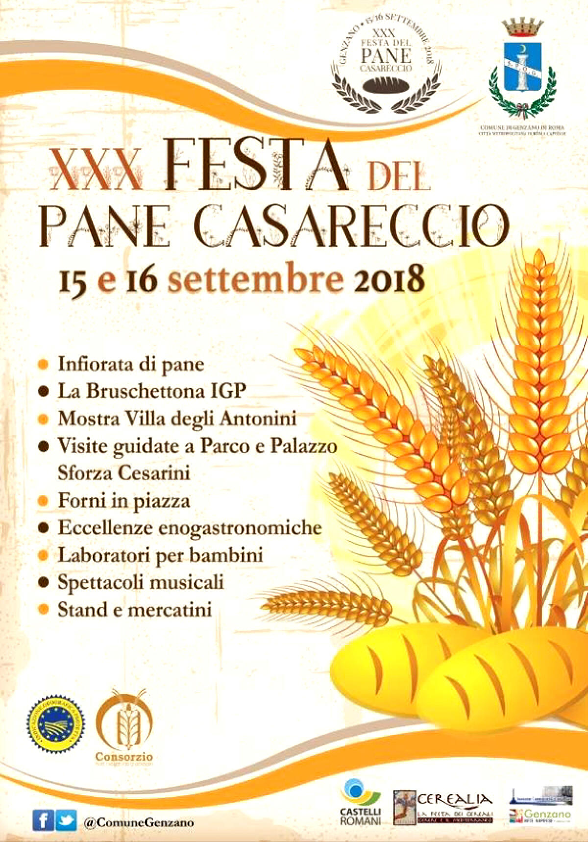 A Genzano questo fine settimana si celebra la “Festa del Pane Casareccio”. - 
