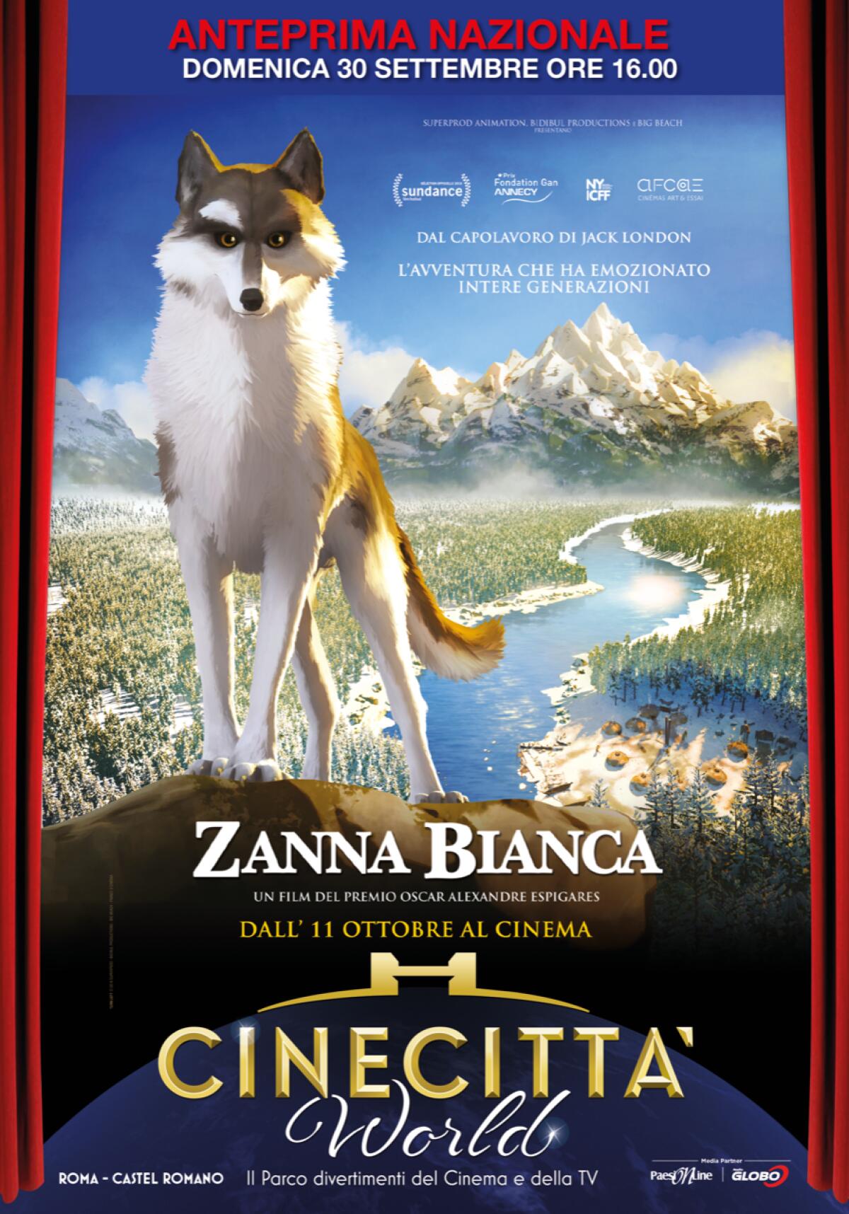 A Cinecittà World l'anteprima nazionale di "Zanna Bianca". - 