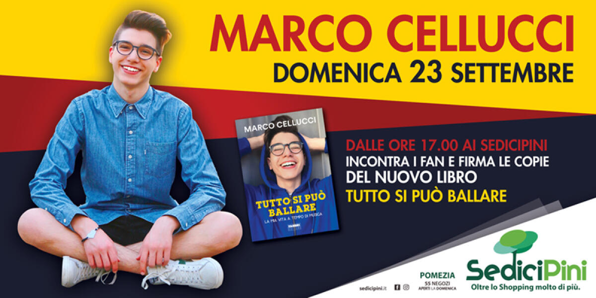 La giovane web star Marco Cellucci ospite del Centro Commerciale “Sedici Pini” di Pomezia. - 