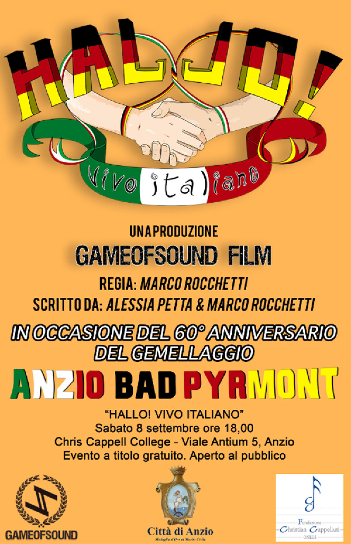 Gemellaggio con Bad Pyrmont: oggi ad Anzio l'anteprima del docufilm "Hallo! Vivo italiano”. - 