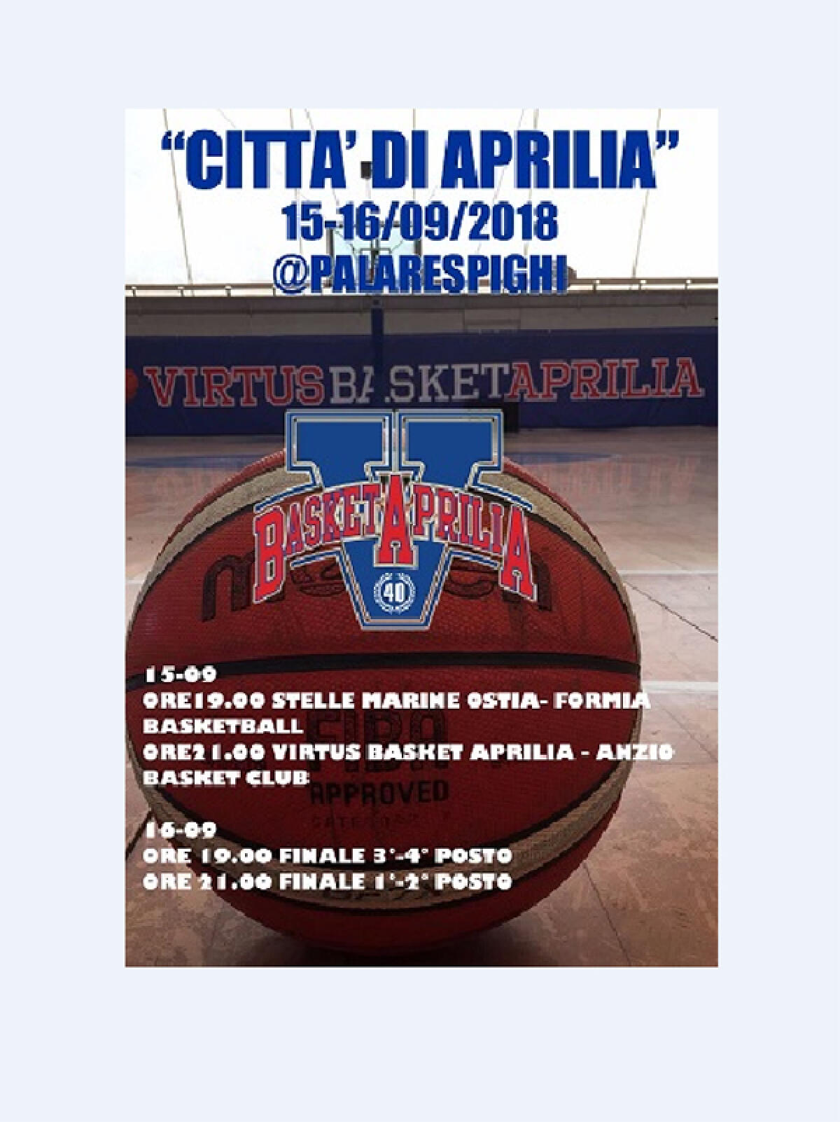 La Virtus Basket Aprilia organizza il primo quadrangolare “Città di Aprilia". - 
