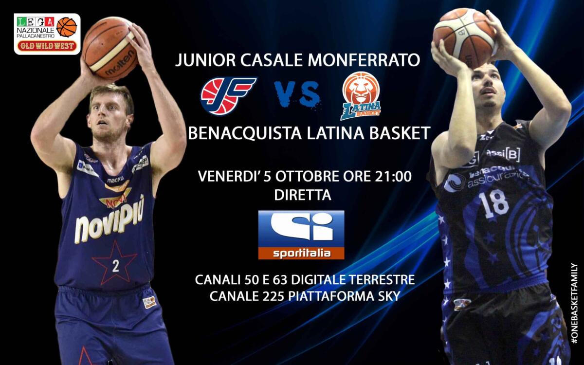 Basket A2 maschile, al via la regular season: stasera la Latina Basket in casa del Casale Monferrato. - 