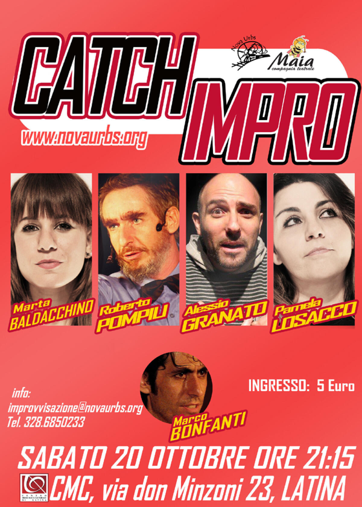 Serata di “Catch Imprò” sabato 20 ottobre a Latina con la Compagnia Teatrale Maia. - 