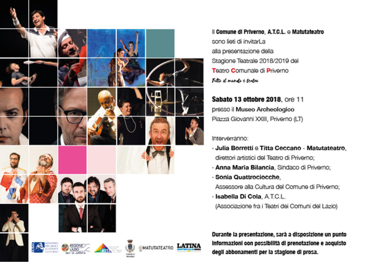 PRIVERNO - Presentazione della nuova stagione del Teatro Comunale. - 