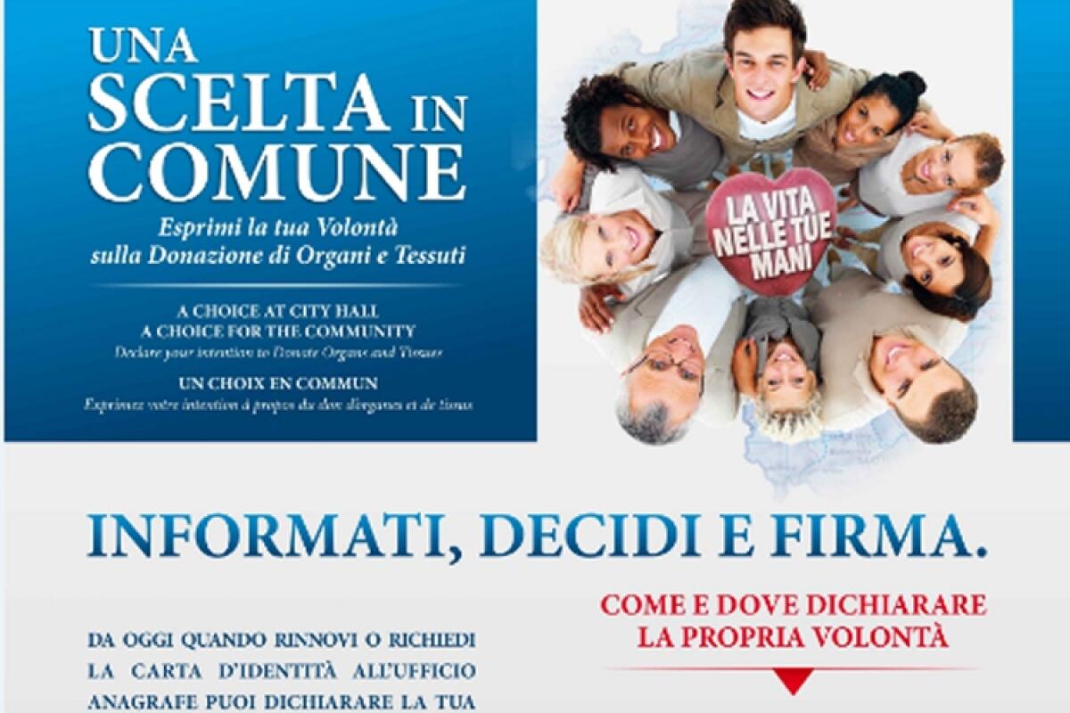 Donazione degli organi in carta di identità: il Comune di Latina aderisce al progetto “Una scelta in Comune”. - 