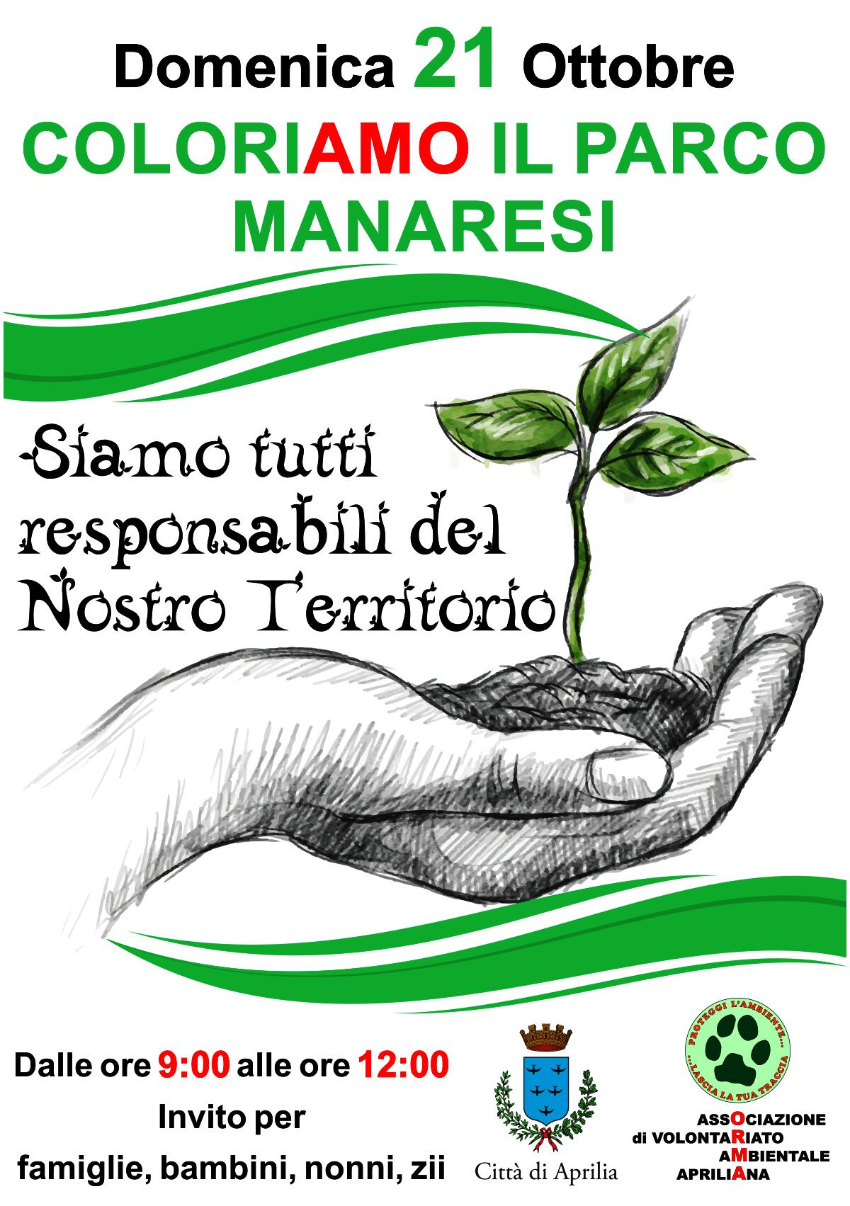 APRILIA - “Coloriamo il Parco Manaresi”: giornata ecologica dell'associazione Orma. - 