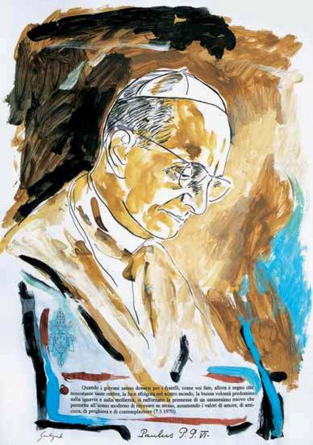 10 Ritratti di San Paolo VI del Maestro Guadagnuolo - 