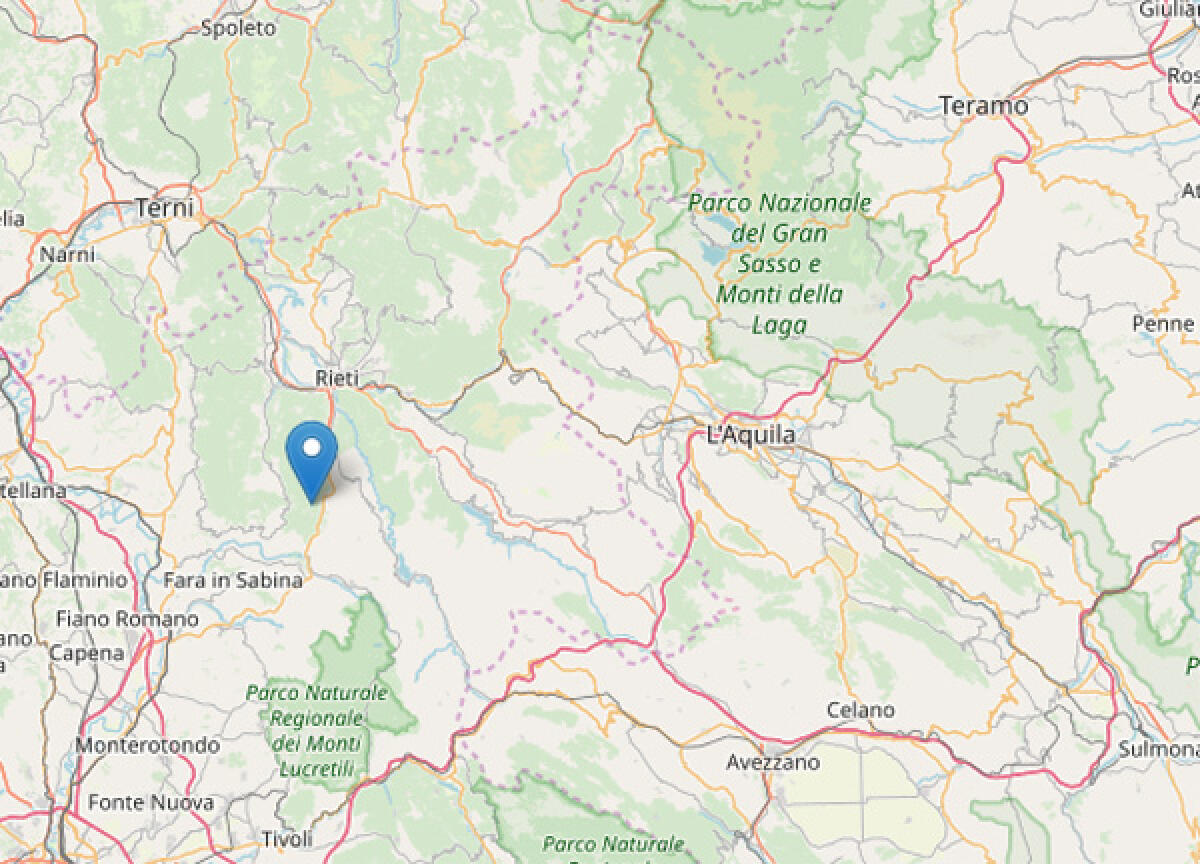 Scossa di terremoto nel reatino di magnitudo 3.4: avvertita anche sul nostro territorio. - 