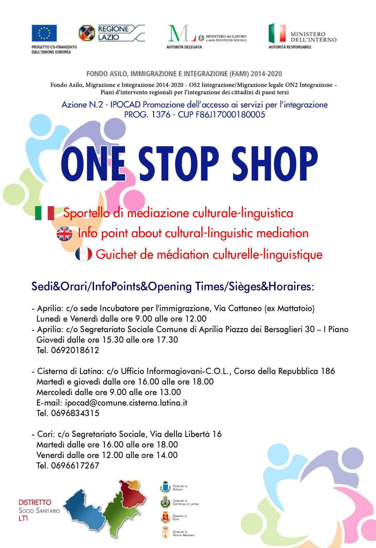 “ONE STOP SHOP”. Apre a Cisterna lo sportello per la mediazione culturale - 