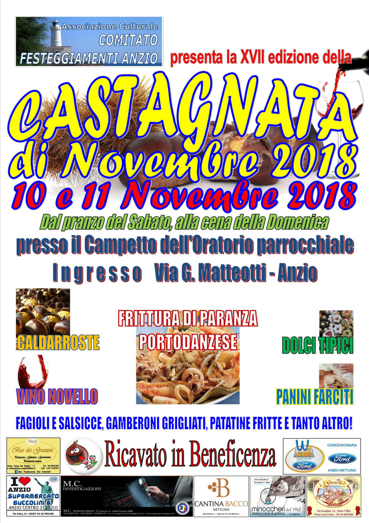 Ad Anzio la 17esima edizione della “Castagnata di Novembre”. - 