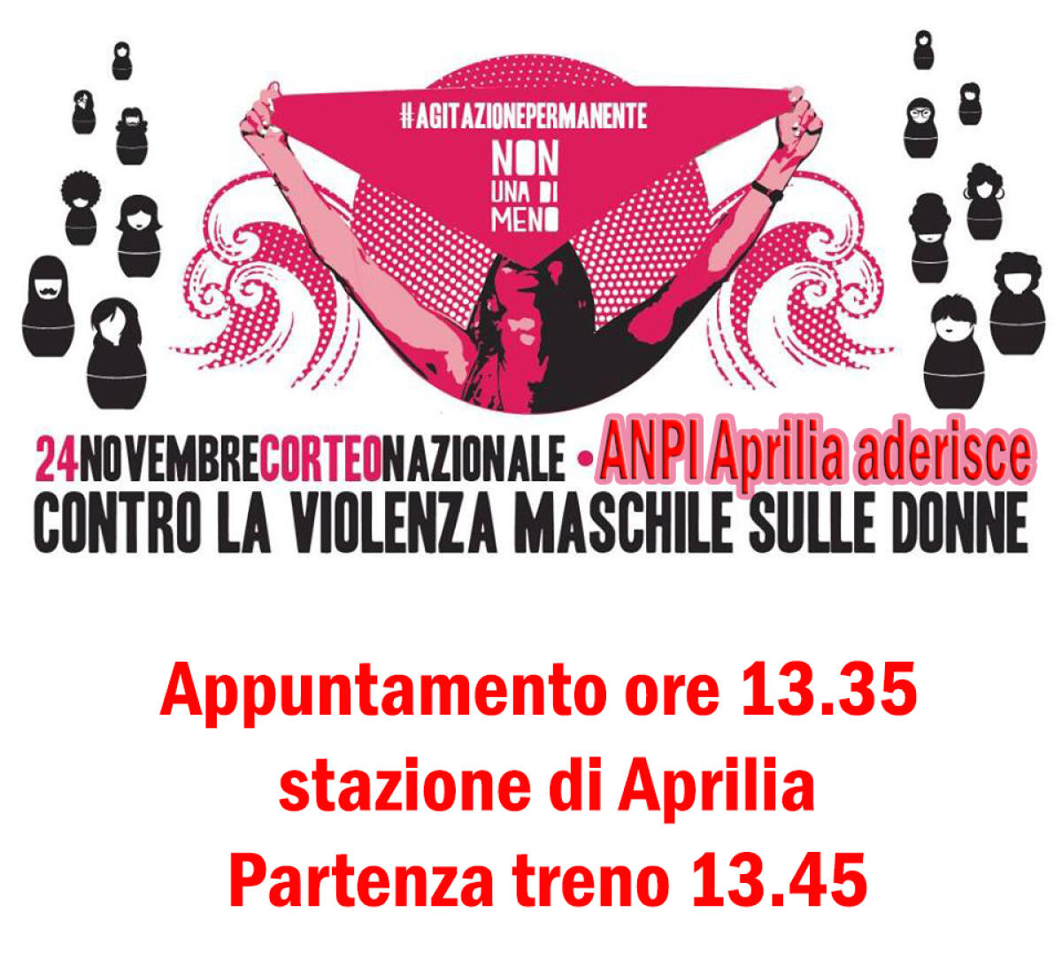 Non una di meno, anche l'Anpi di Aprilia alla manifestazione a Roma - 