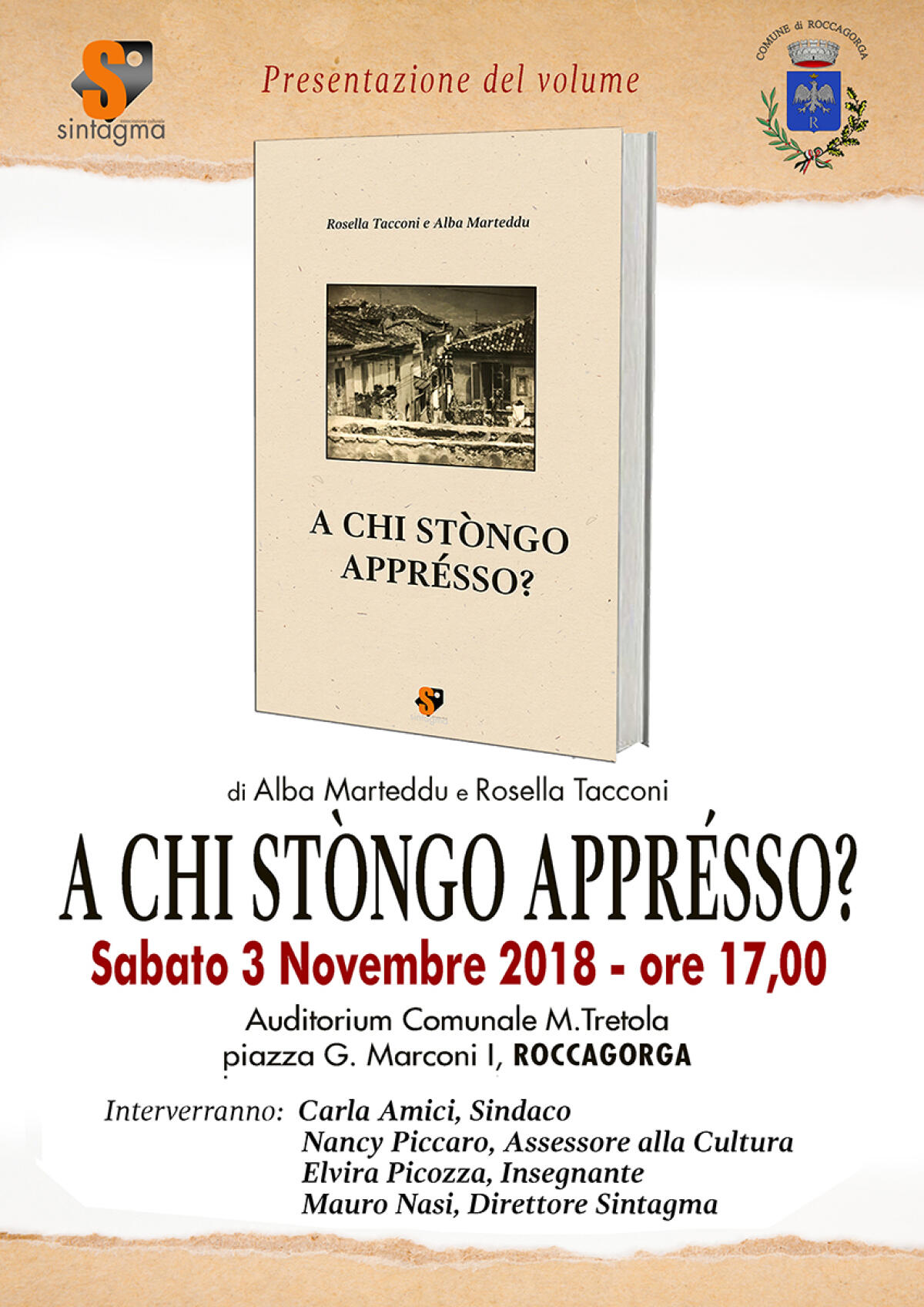 Poesia dialettale: a Roccagorga la presentazione del libro “A chi stòngo apprèsso?”. - 