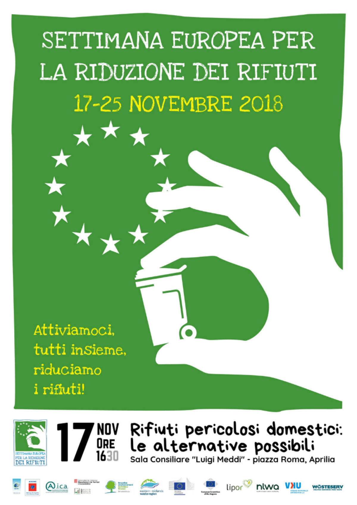 Settimana europea per la riduzione dei rifiuti: questo sabato un evento in sala consiliare, ad Aprilia. - 