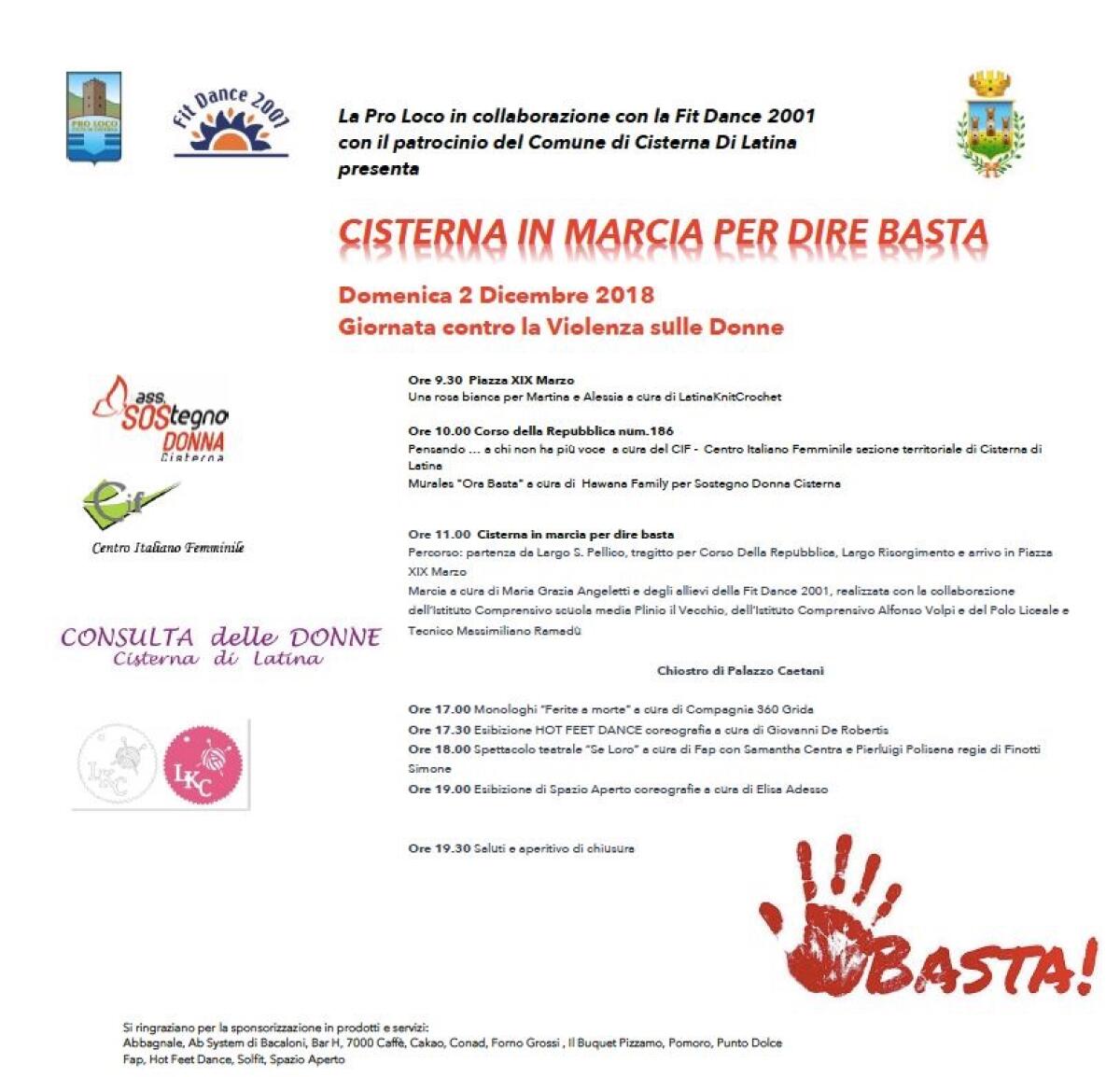 Questa domenica Cisterna dice "no" alla violenza sulle donne - 