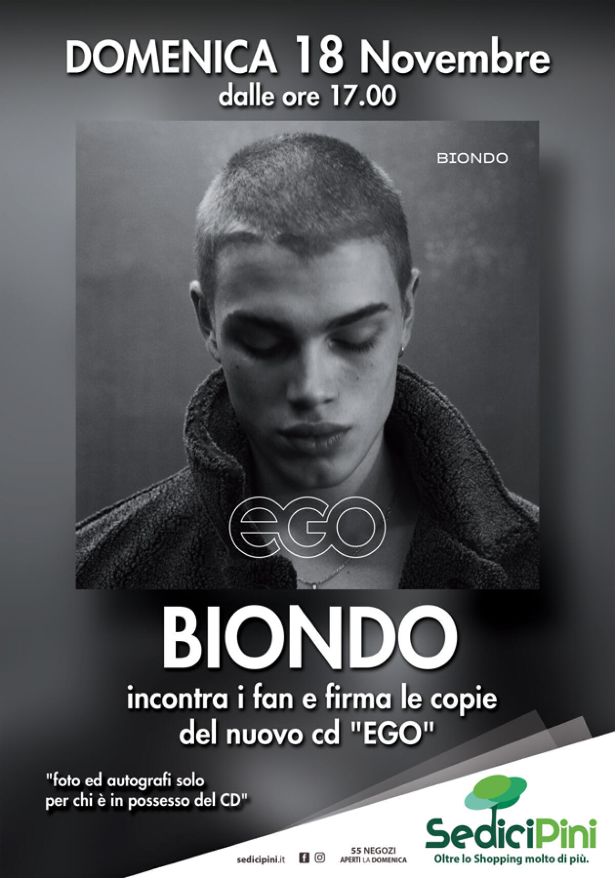 Il rapper Biondo questa domenica al centro commerciale "Sedici Pini" di Pomezia! - 