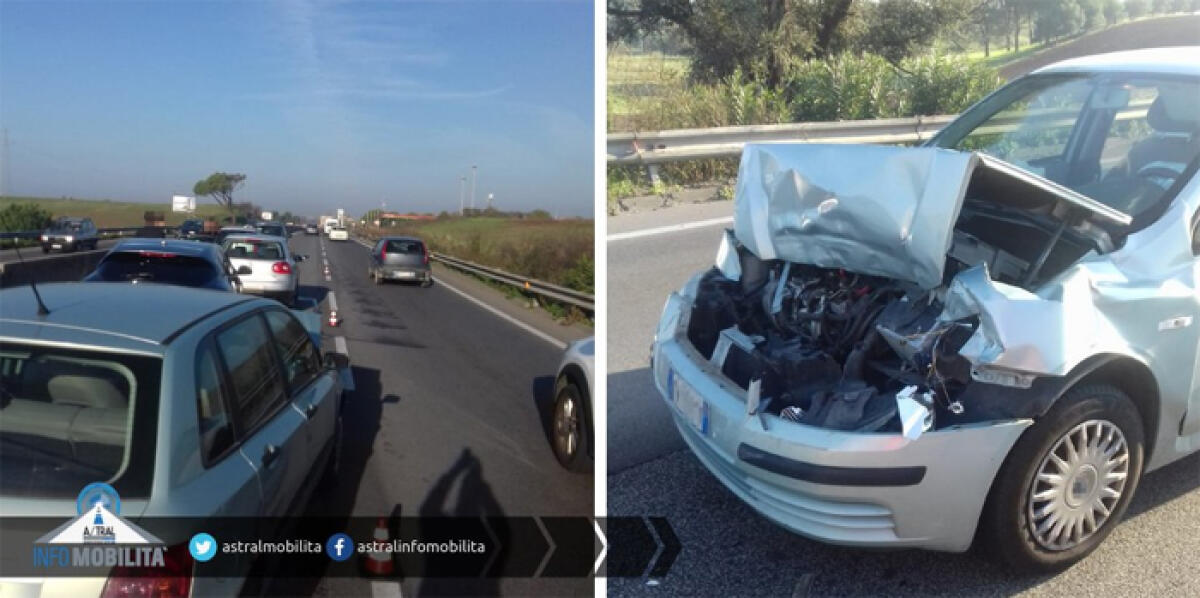 Code sulla Pontina in direzione Roma, tra Via Apriliana e Via Laurentina, per un incidente. - 