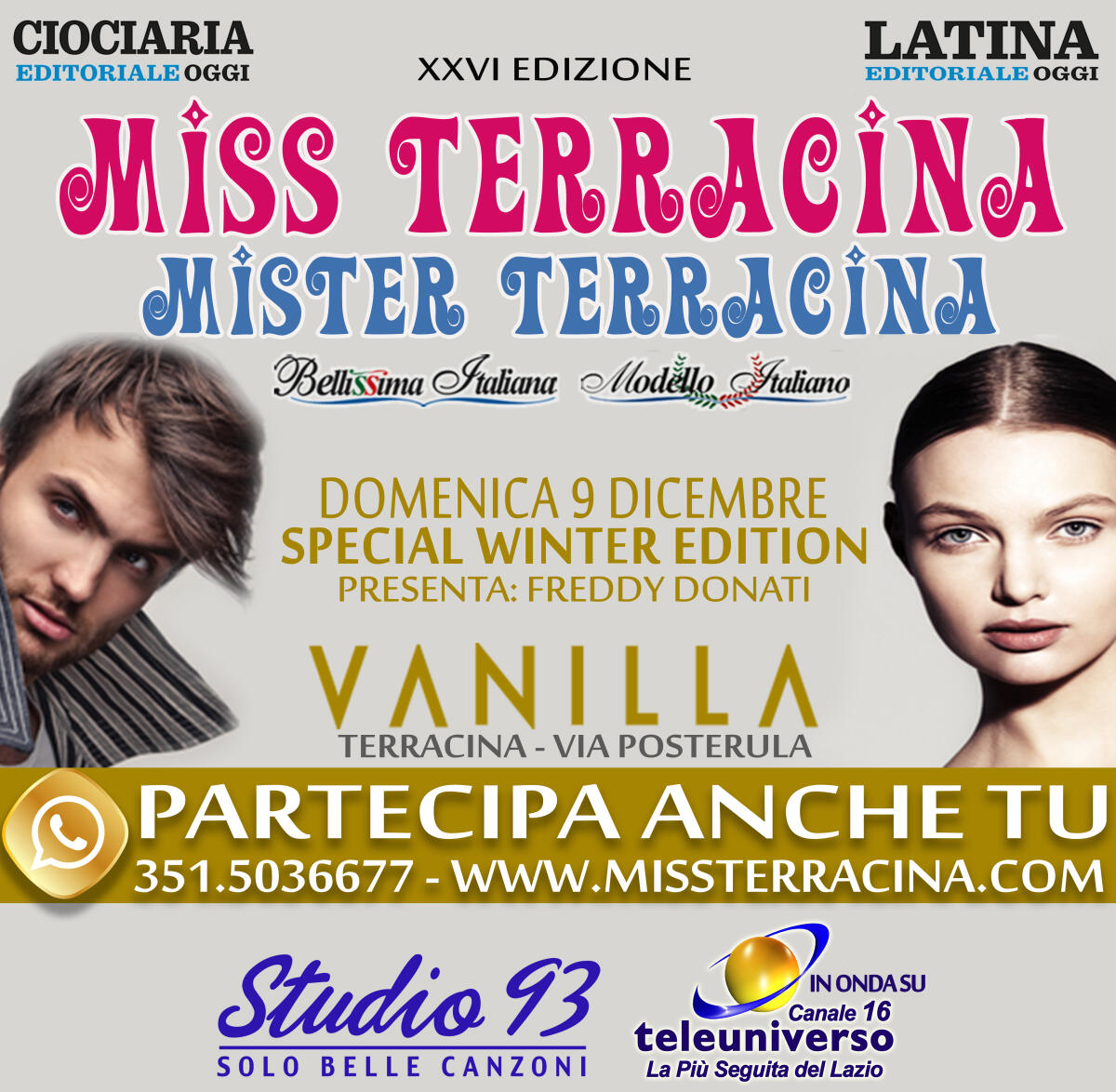 Questa domenica le selezioni per Miss Terracina, concorso aperto a tutti. - 
