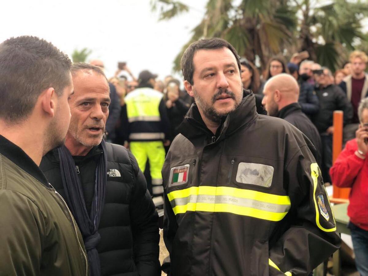 Il Ministro Salvini a Terracina: "Stop alle tasse nelle zone colpite" - 