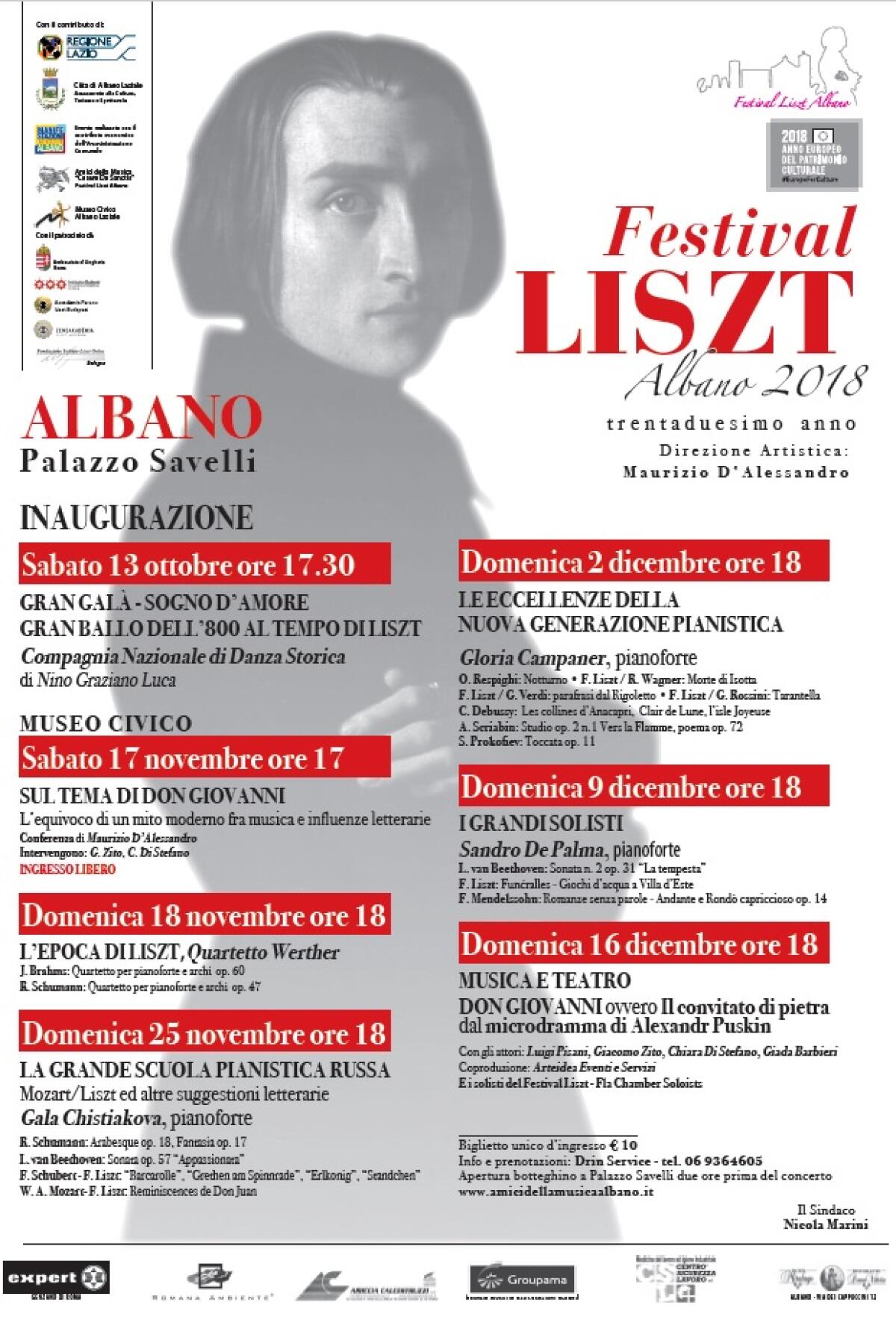 Omaggio a Don Giovanni al  32esimo “Festival Liszt”, ad Albano. - 
