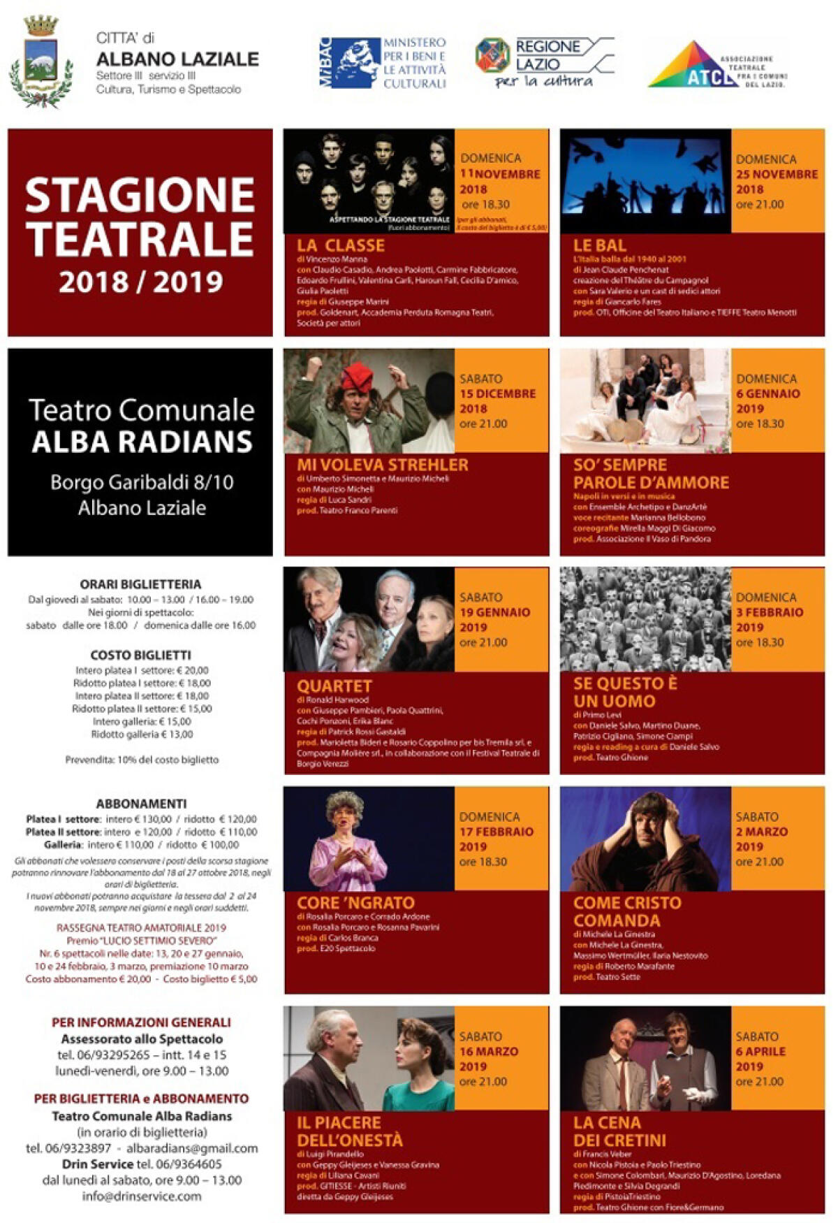 Ad Albano in scena "Le Bal" di Giancarlo Fares - 