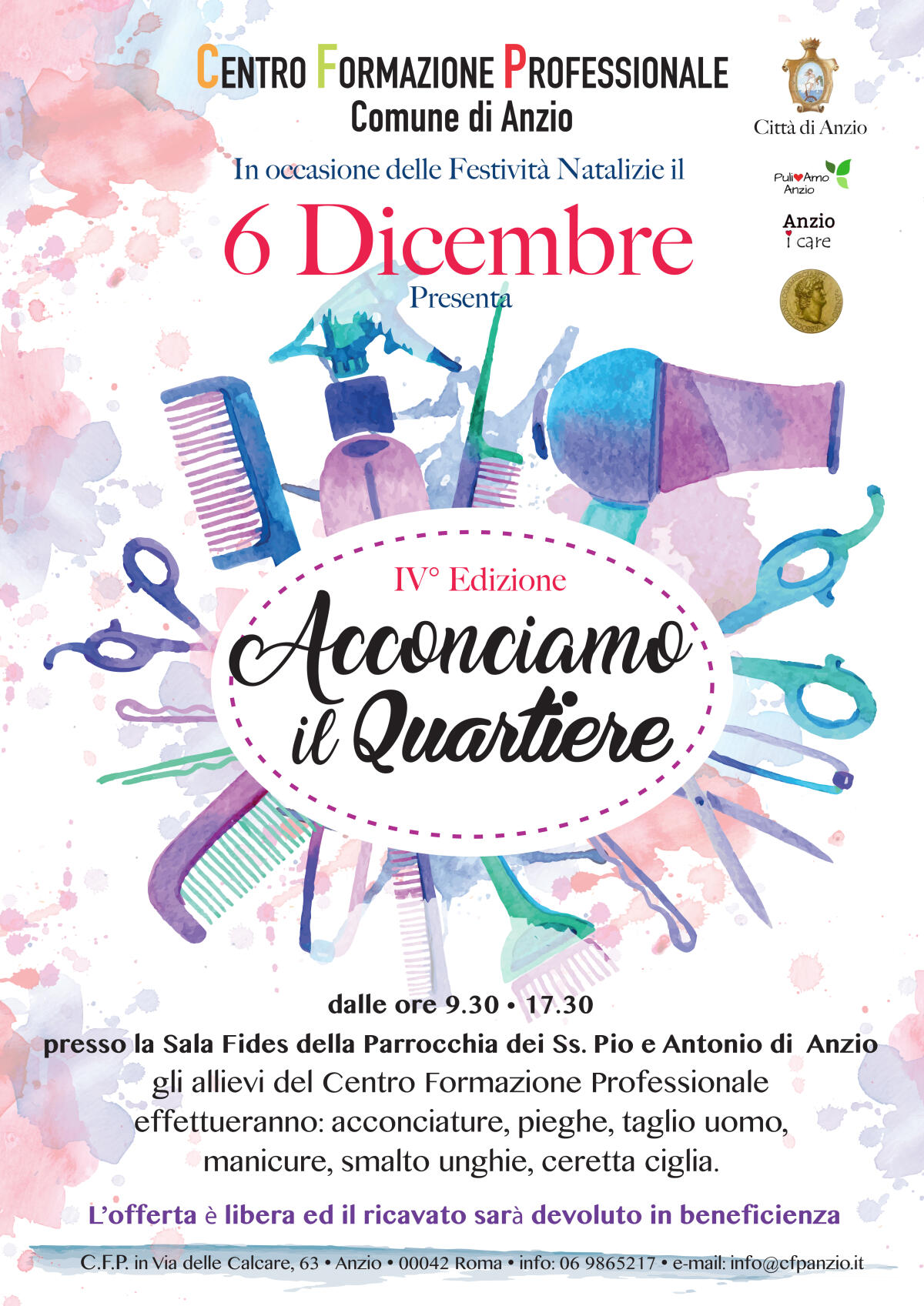 “Acconciamo il Quartiere”, ad Anzio torna l'iniziativa solidale del Centro Formazione Professionale. - 