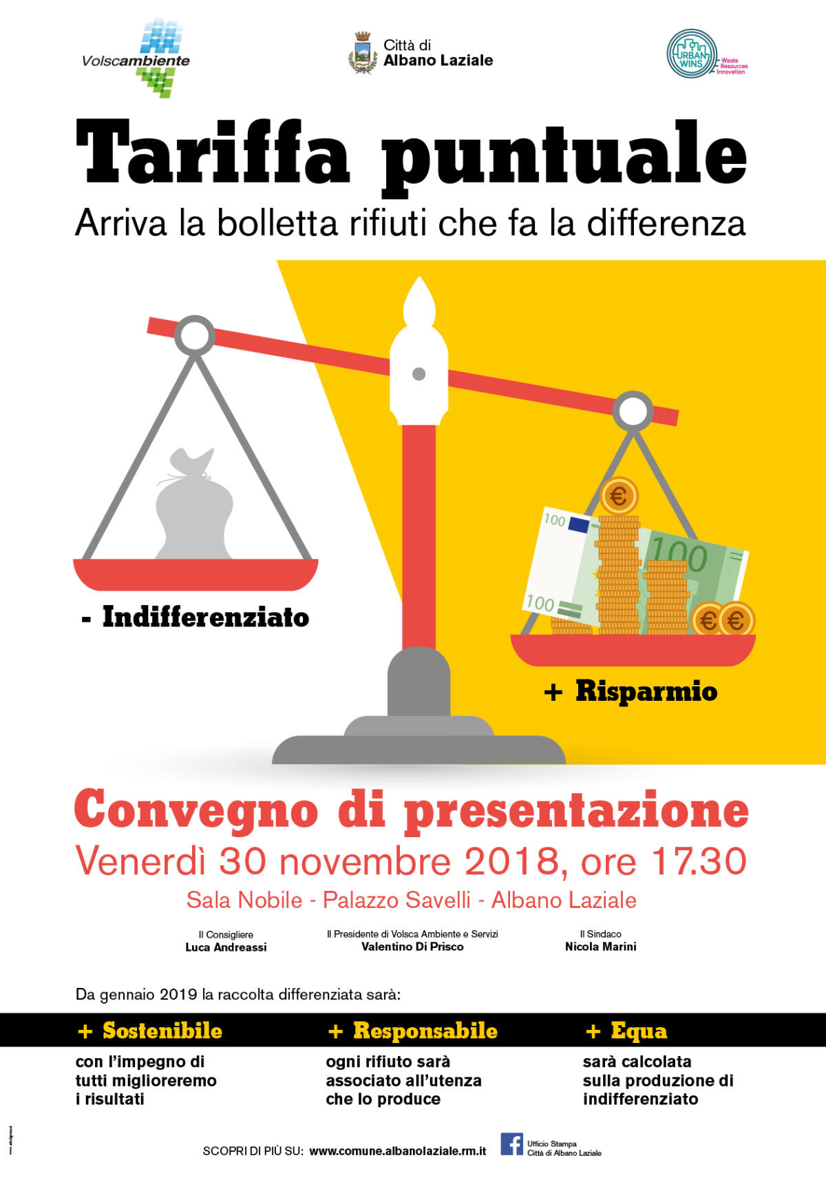 Ad Albano un convegno sul nuovo sistema di Tariffazione Puntuale per i rifiuti. - 