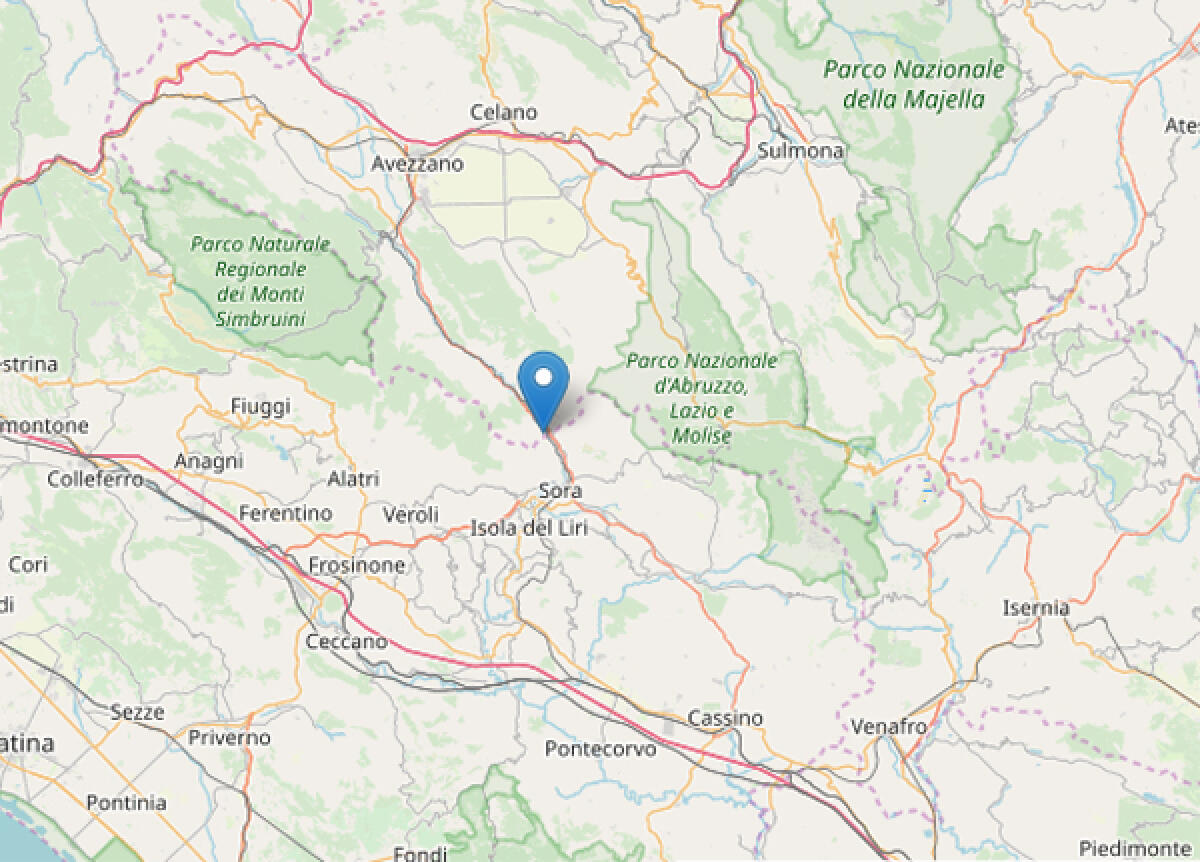 Scossa di terremoto, di magnitudo 3.1, nel frusinate, avvertita anche nelle province di Roma e Latina. - 