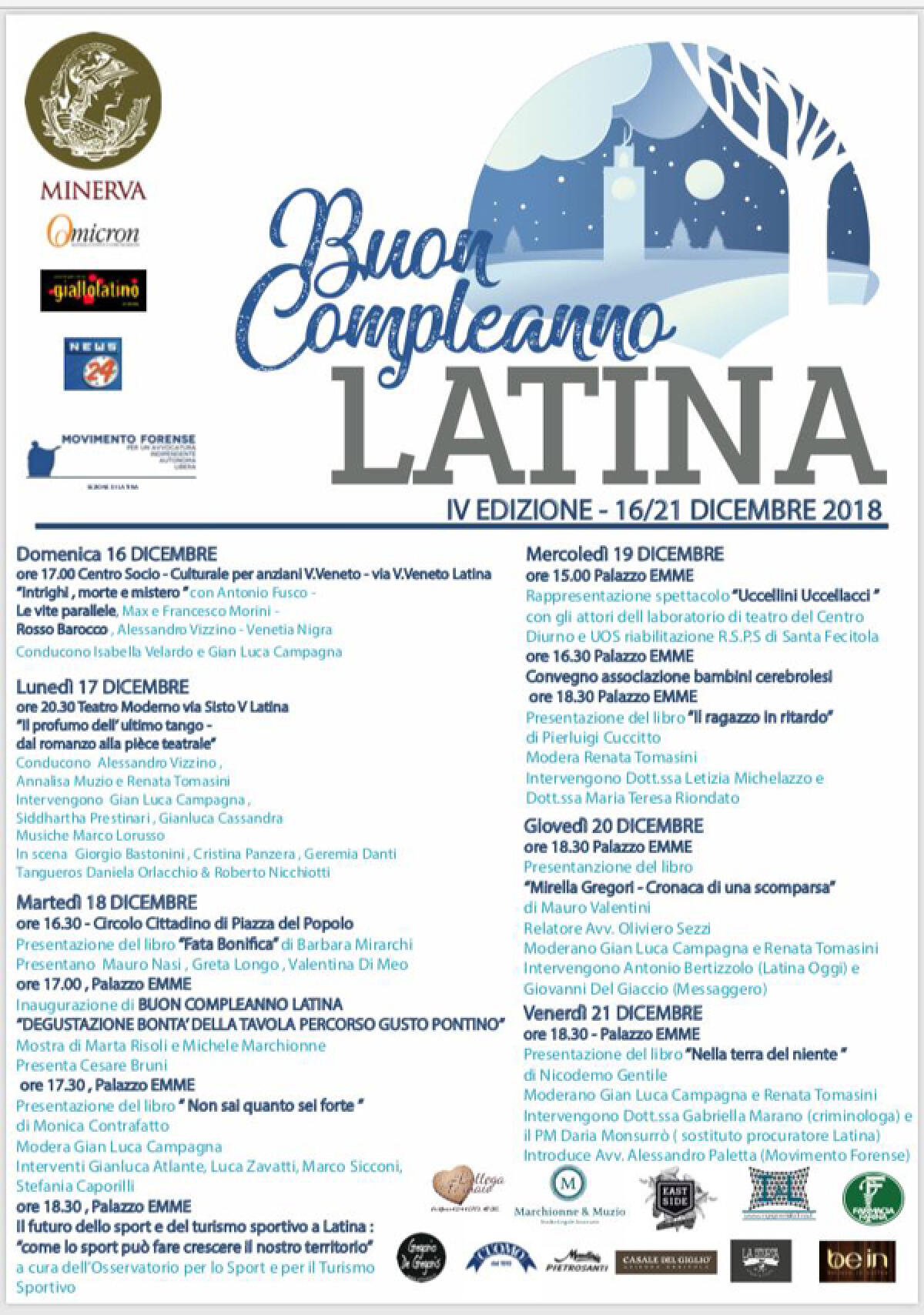 Ultimi due appuntamenti della rassegna “Buon Compleanno Latina” . - 