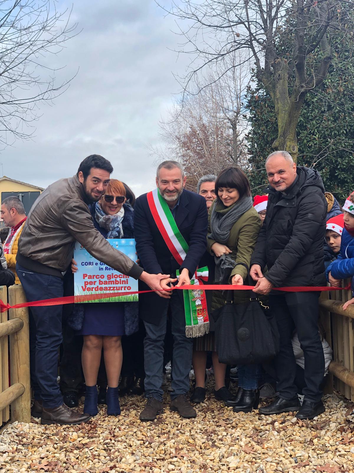 Inaugurato lo spazio giochi del parco Verdeazzurro di Cori - 