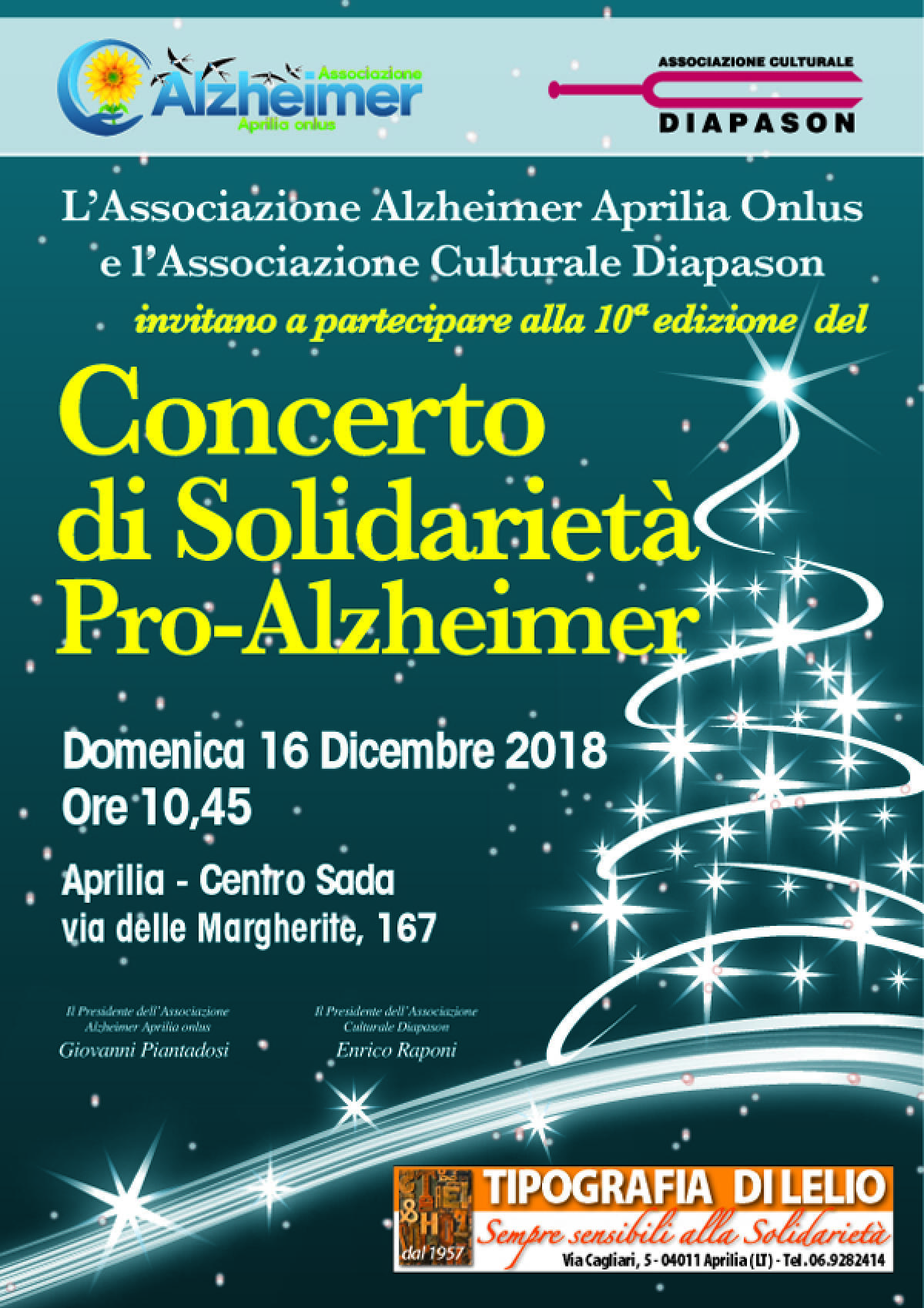 All'ex Cral di Aprilia il Concerto di Solidarietà per i malati di Alzheimer - 
