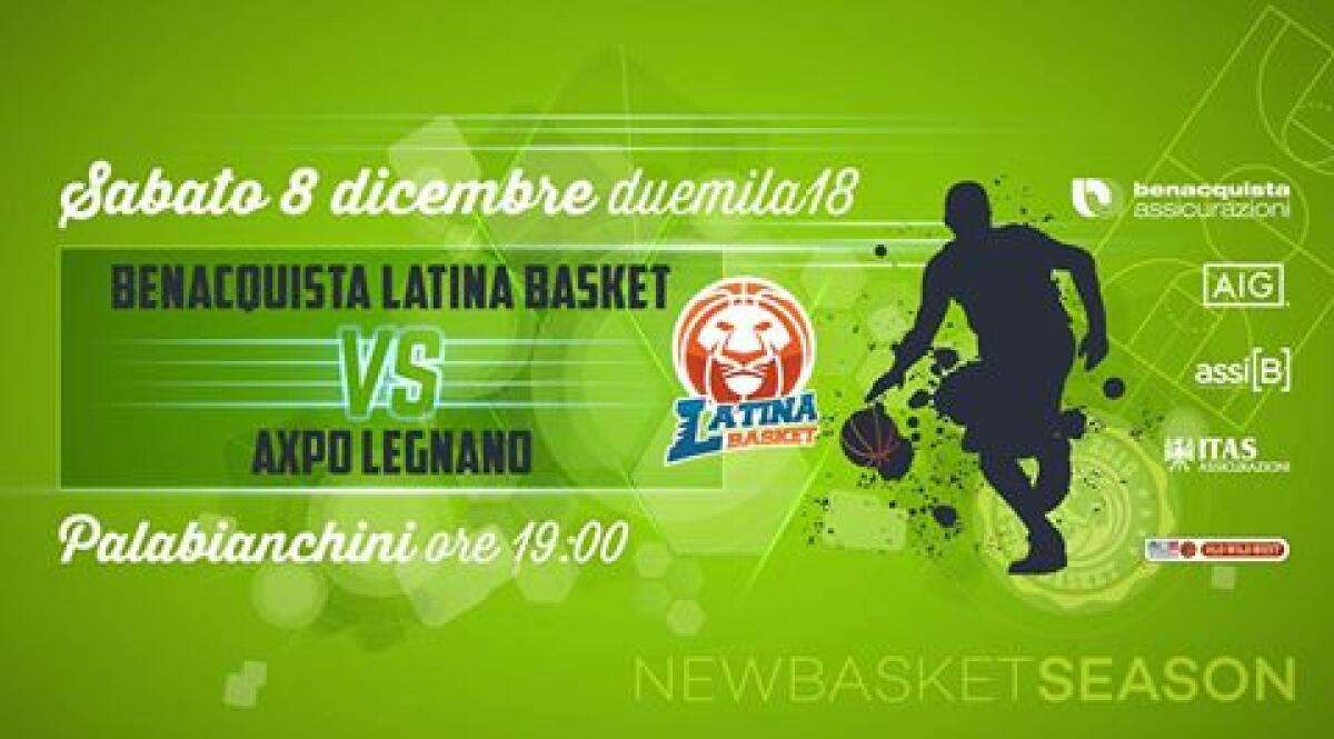Basket serie A2: il Latina Basket l'8 dicembre attende il Legnano Basket Knights. - 
