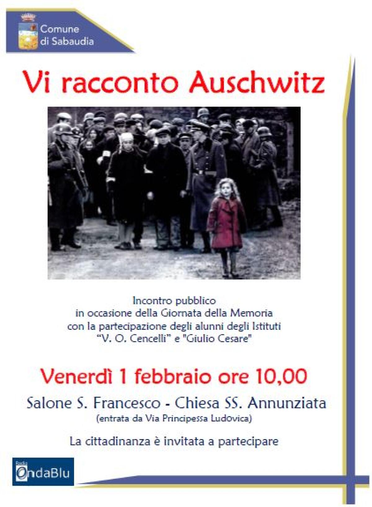 “Vi racconto Auschwitz”, l’evento con gli studenti di Sabaudia - 