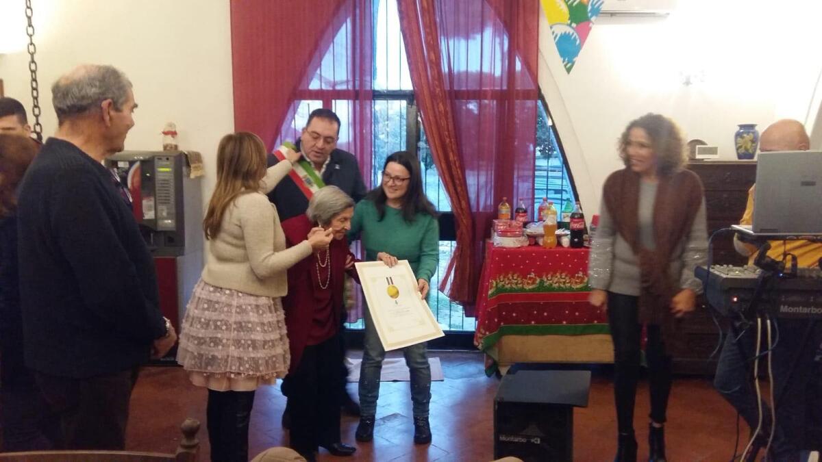 Aprilia - Vita Italia Di Liberto festeggia i suoi 105 anni - 