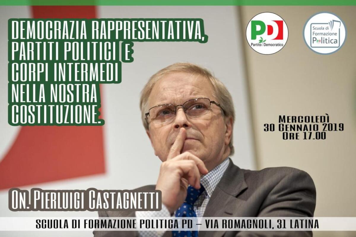 Democrazia rappresentativa, un incontro a Latina con l'onorevole Castagnetti - 