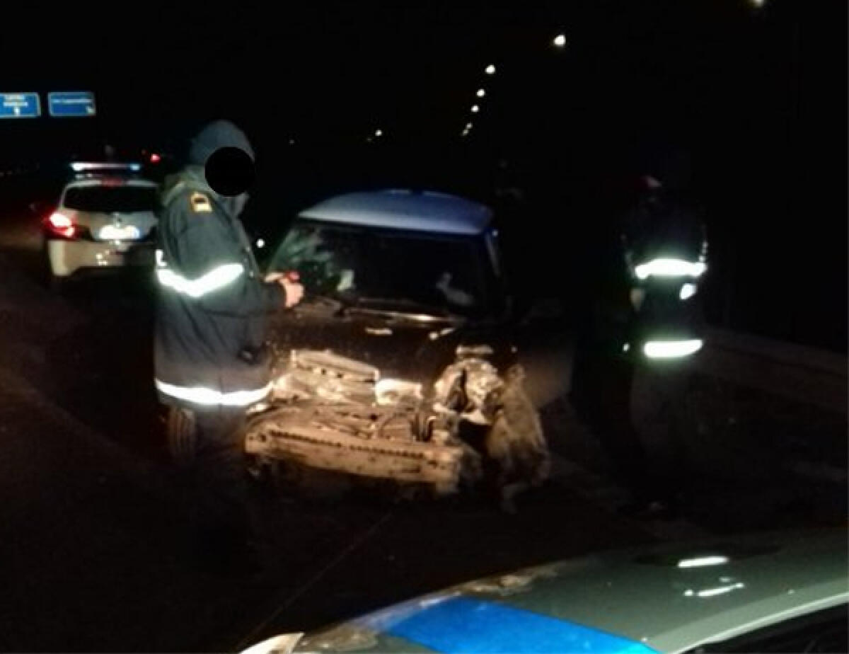 Incidente all'alba sulla Pontina, all’altezza di Castel Romano. - 
