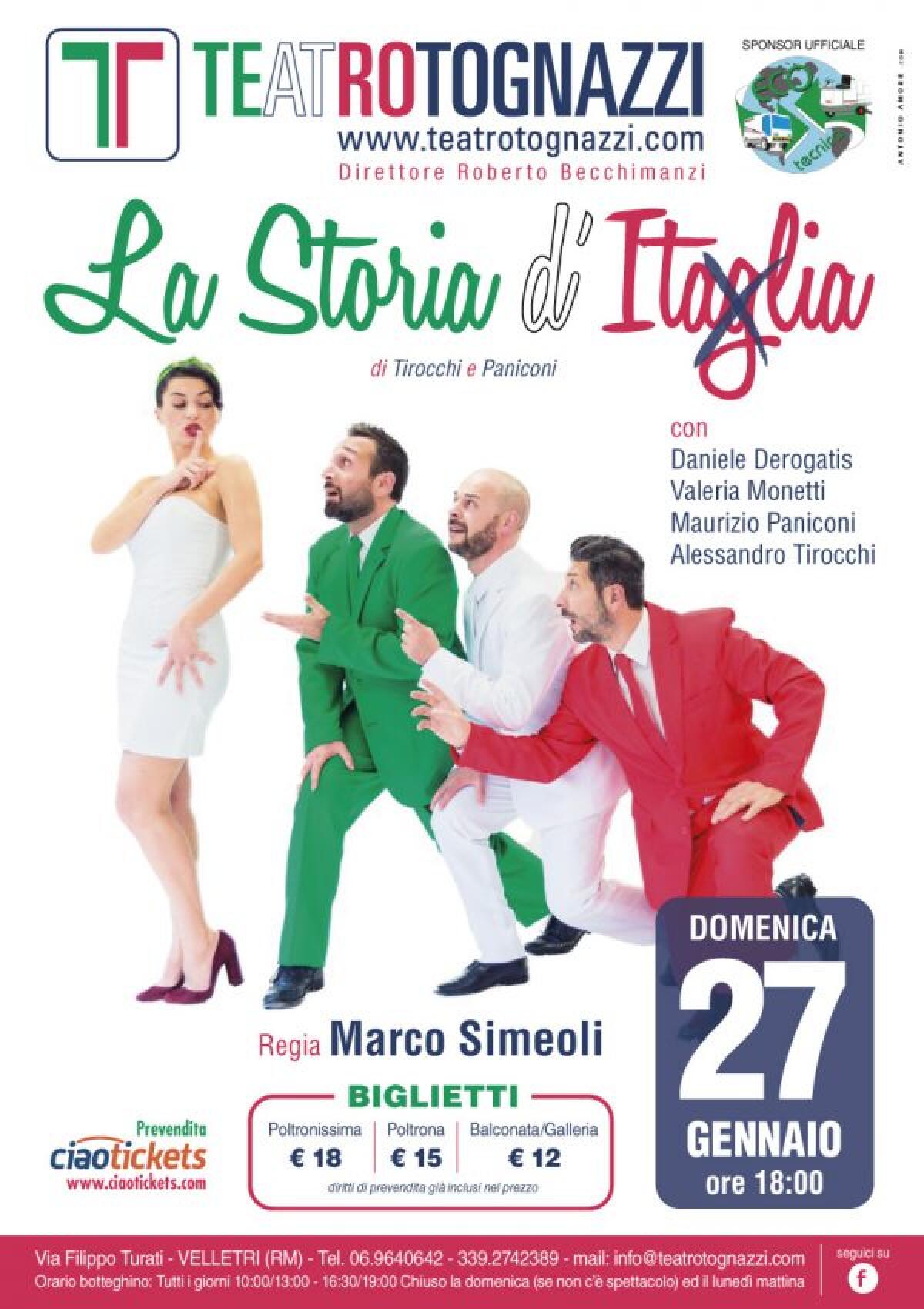 Al Teatro Tognazzi di Velletri in scena "La Storia d'Itaglia". - 