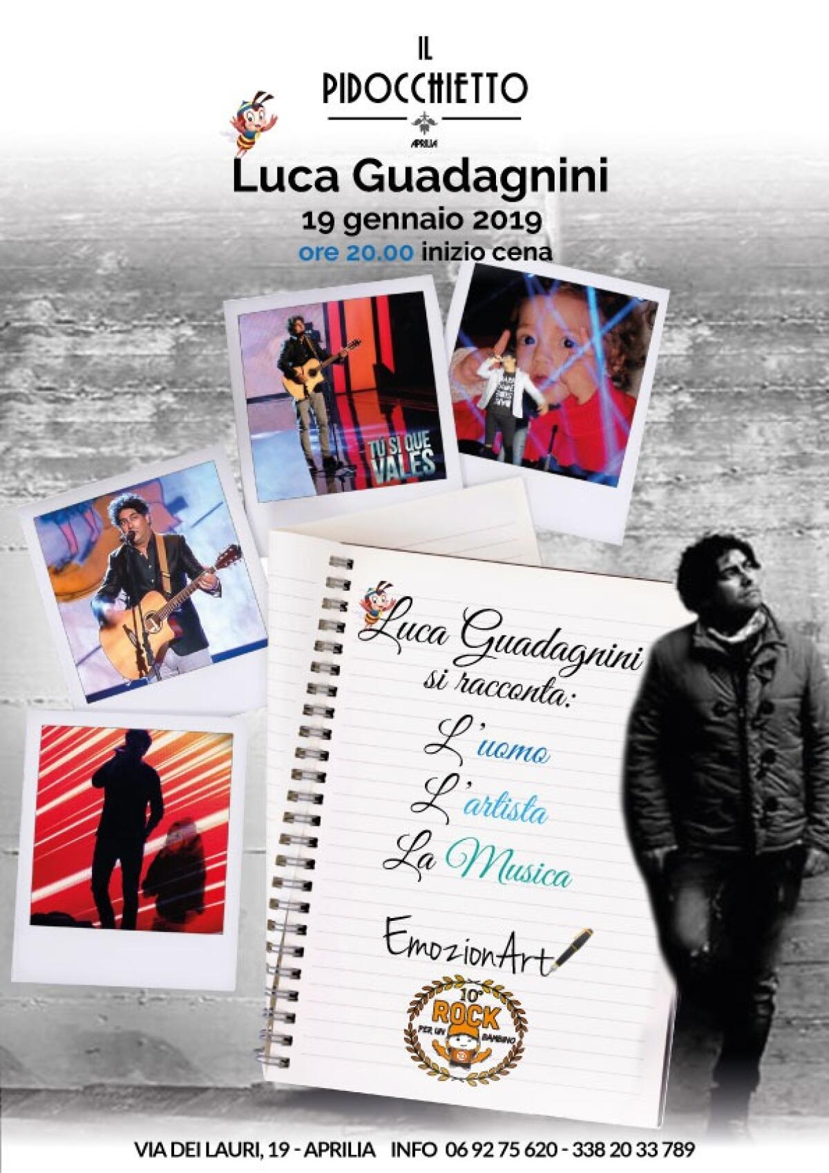 Aprilia, questo sabato 19 gennaio lo spettacolo di Luca Guadagnini. - 