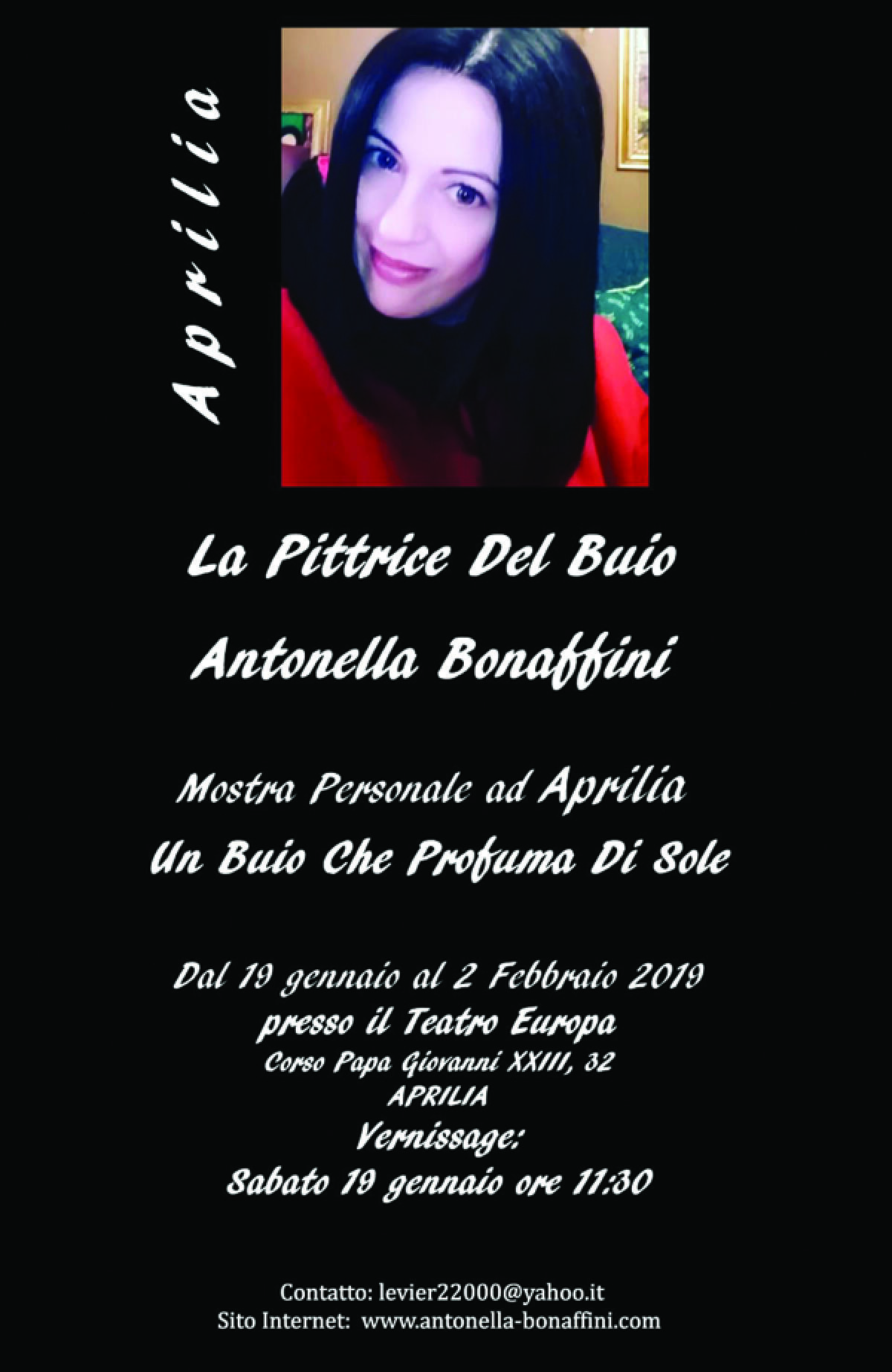 "Un buio che profuma di Sole”: al Teatro Europa di Aprilia la mostra di Antonella Bonaffini. - 