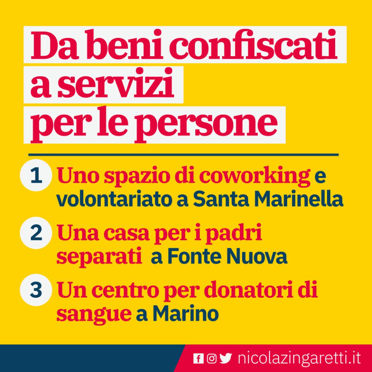 Beni sequestrati alla criminalità: il Governatore Zingaretti consegna le chiavi all'Avis di Marino. - 