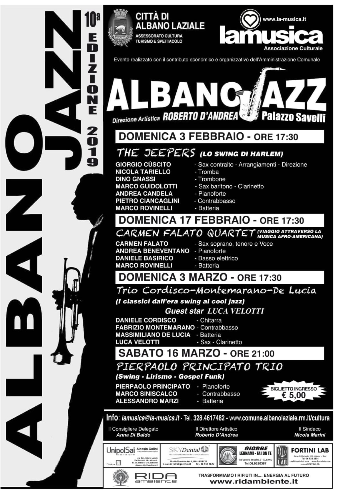 Al via la decima edizione di “Albano Jazz”. - 