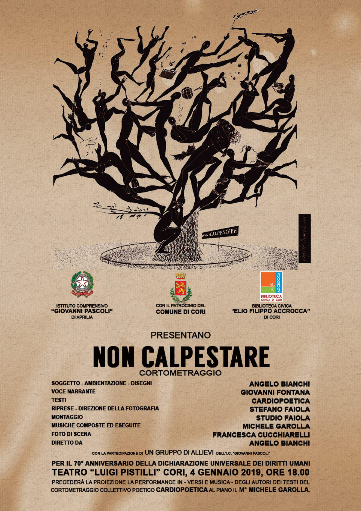 CORI - L'anteprima del cortometraggio "Non Calpestare" con gli studenti della "Pascoli" di Aprilia. - 