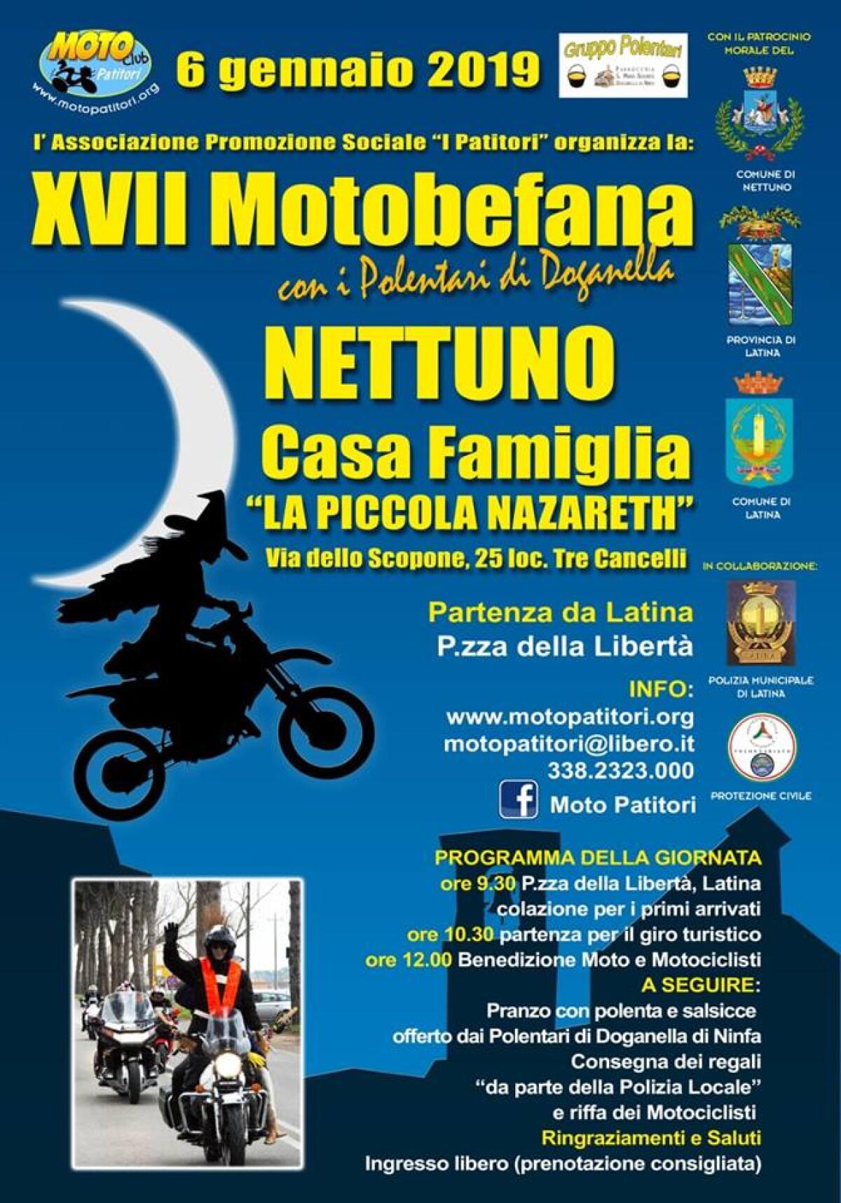 Torna la “Motobefana della Solidarietà” quest'anno a favore di una casa famiglia di Nettuno. - 